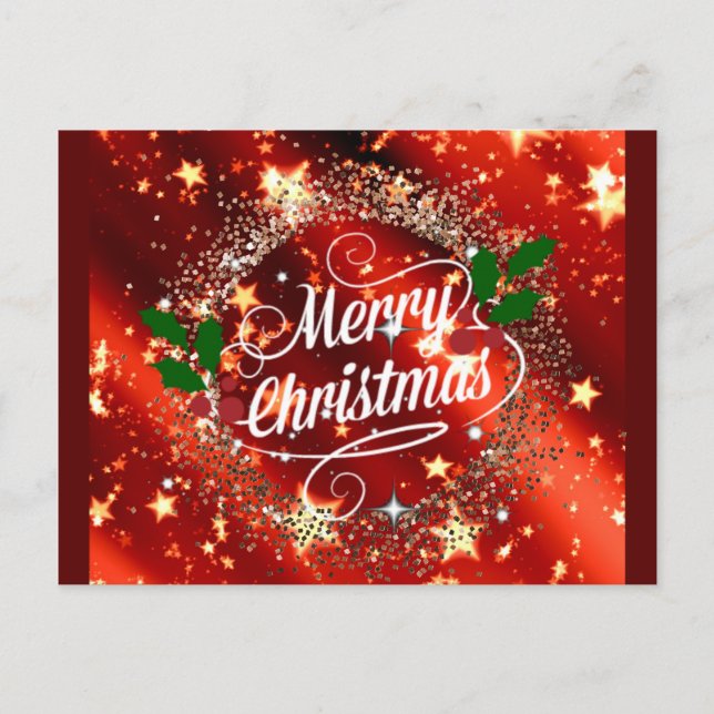 Merry Christmas glitter and shine Postcard (Front)