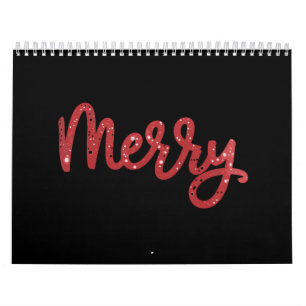 Merry Christmas Glitter Holiday Calendar