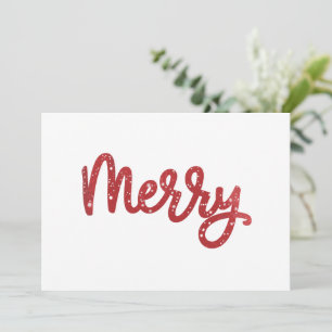 Merry Christmas Glitter Holiday Card