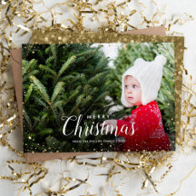 Merry Christmas | Glitz Faux Glitter Photo Overlay