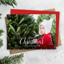 Merry Christmas | Glitz Faux Glitter Photo Overlay