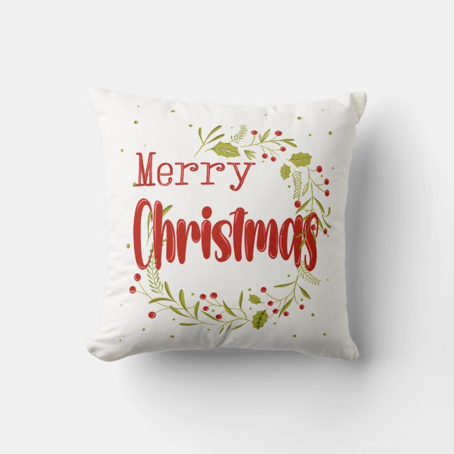 Merry Christmas, global holiday spirit Cushion (Front)