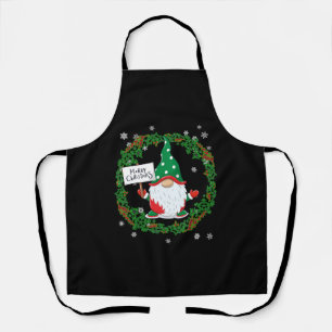 Merry Christmas gnome Apron