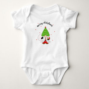 Merry Christmas Gnome Baby Bodysuit