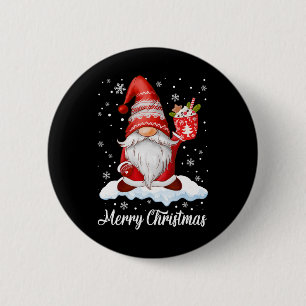 Merry Christmas Gnome Coffee Family Matching 6 Cm Round Badge