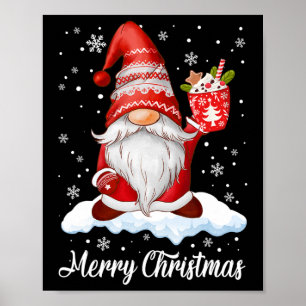 Merry Christmas Gnome Coffee Family Matching  Poster