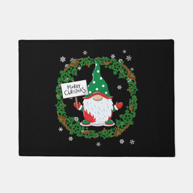 Merry Christmas gnome Doormat (Front)