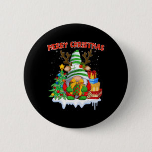 Merry Christmas Gnome Family Christmas For Women M 6 Cm Round Badge