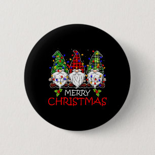 Merry Christmas Gnome Family Christmas For Women M 6 Cm Round Badge