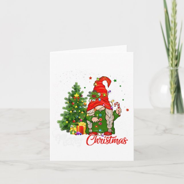 Merry Christmas Gnome Family Christmas S For Women Card (Front)