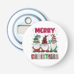 Merry Christmas Gnome Family Funny Xmas Tree Bottle Opener