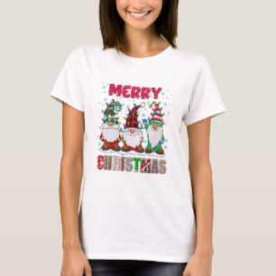 Merry Christmas Gnome Family Funny Xmas Tree T-Shirt