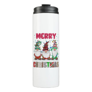 Merry Christmas Gnome Family Funny Xmas Tree Thermal Tumbler