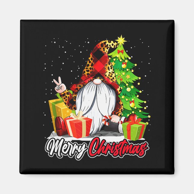 Merry Christmas Gnome Family Matching Pajama Xmas  Magnet (Front)