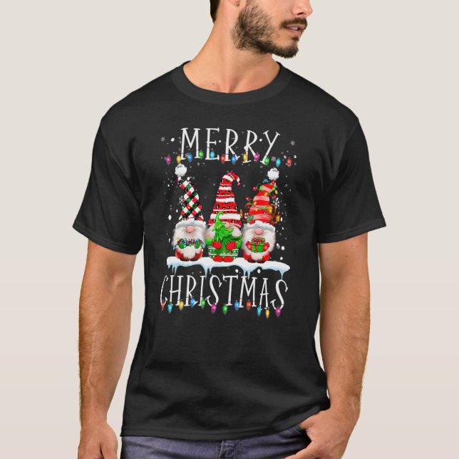 Merry Christmas Gnome   Family Xmas Kids Adults T-Shirt (Front)