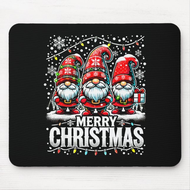 Merry Christmas Gnome Funny Family Christmas  Mouse Pad (Front)