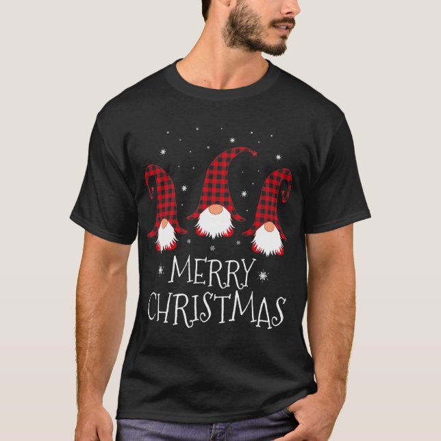 Merry Christmas Gnome Funny Xmas Gnomes Group Fami T-Shirt (Front)