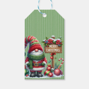 Merry Christmas gnome Gift Tags