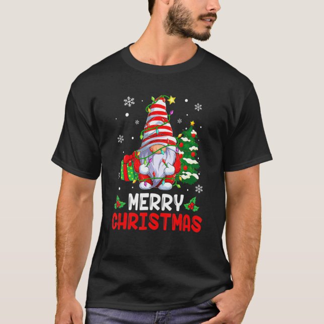 Merry Christmas Gnome  Matching Family Christmas P T-Shirt (Front)