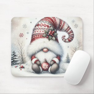Merry Christmas Gnome Mouse Pad