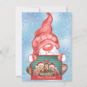 Merry Christmas Gnome Photo Personalised Christmas
