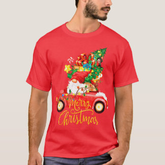 Merry christmas Gnome red car T-Shirt