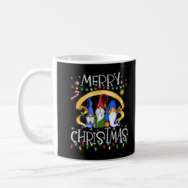 Merry Christmas Gnome Shirt Funny Family Xmas Kids Coffee Mug (Left)