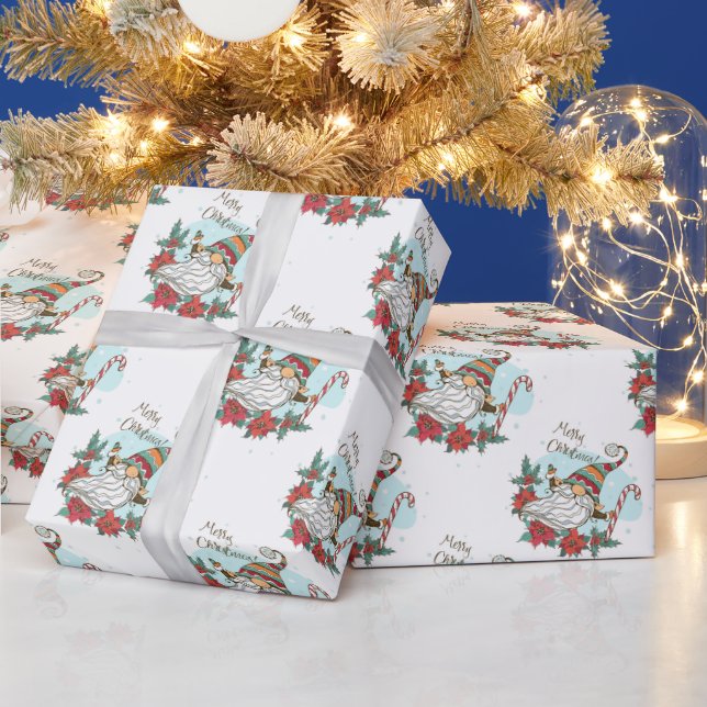 Merry Christmas Gnome Wrapping Paper (Holidays)
