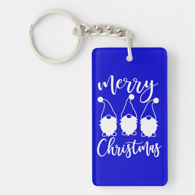 Merry Christmas Gnomes-45762 Key Ring (Front)
