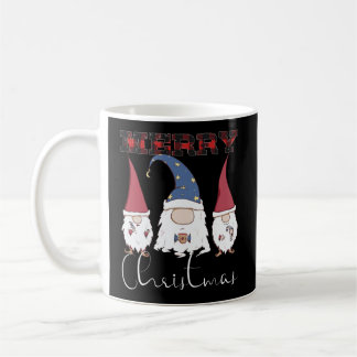 Merry Christmas - Gnomes Coffee Lover Red Plaid Ch Coffee Mug