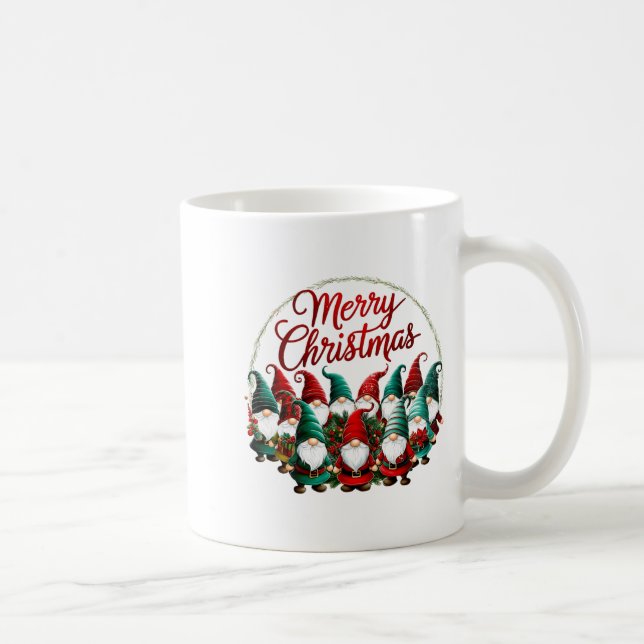 Merry Christmas Gnomes  Coffee Mug (Right)
