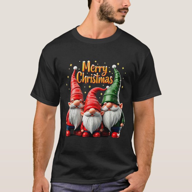 Merry Christmas Gnomes Cozy Winter Gatherings  T-Shirt (Front)