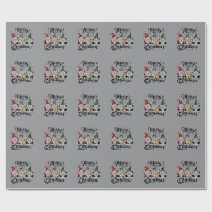 Merry Christmas Gnomes Cute Xmas Holiday Tree Wrapping Paper