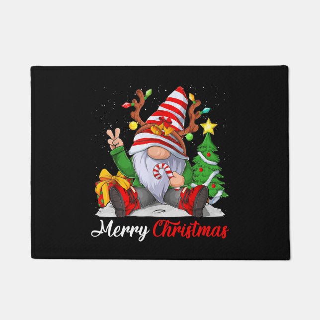 Merry Christmas Gnomes Family Christmas Doormat (Front)
