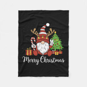 Merry Christmas Gnomes Matching Family Pyjamas Xma Fleece Blanket