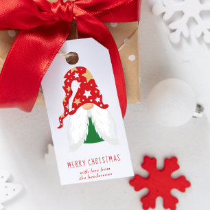 Merry Christmas Gnomes Personalized Gift Tags