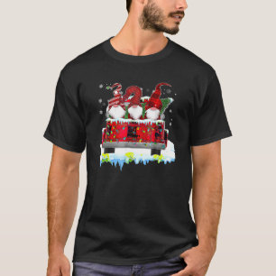 Merry Christmas Gnomes Red Truck Funny Gnomies Xma T-Shirt