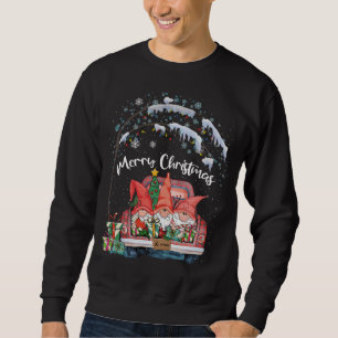 Merry Christmas Gnomes Red Truck Snow Xmas Tree Pa Sweatshirt