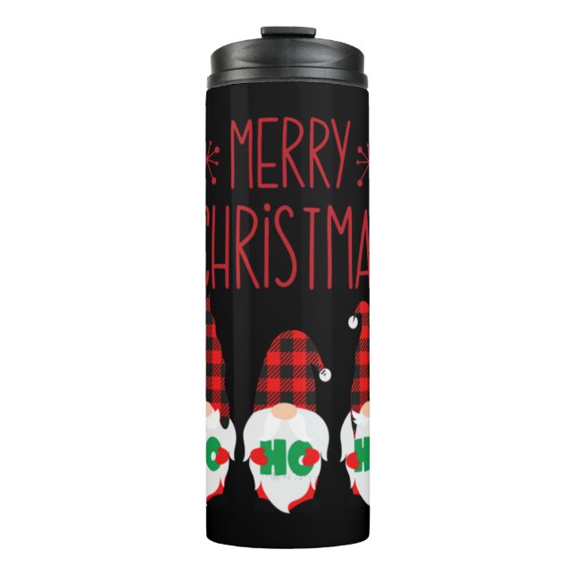 MERRY CHRISTMAS GNOMES   THERMAL TUMBLER (Front)