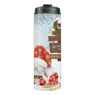 Merry Christmas Gnomes Thermal Tumbler