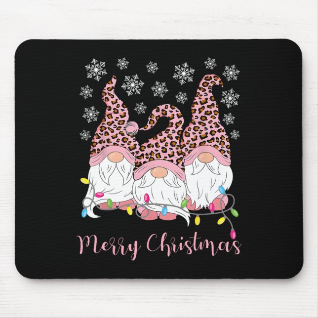 Merry Christmas Gnomes Xmas Family Gnomes Lover Me Mouse Pad (Front)
