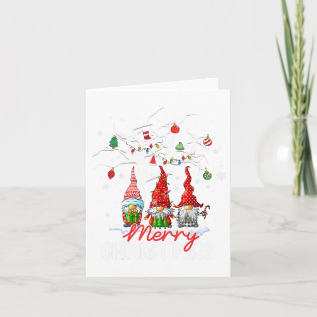 Merry Christmas Gnomes Xmas Family Men Women Kids  Card (Front)