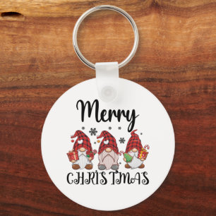 Merry Christmas Gnomies Christmas Gnomes  Key Ring