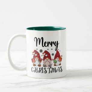 Merry Christmas Gnomies Christmas Gnomes  Two-Tone Coffee Mug