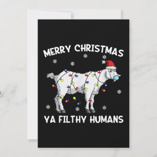 Merry Christmas Goat Face Mask Goat Santa Save The Date