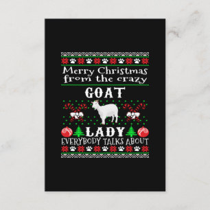 Merry Christmas Goat Lady Ugly Gift Enclosure Card