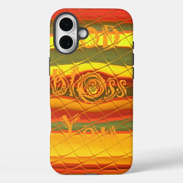 Merry Christmas God Bless You Colours Design Case-Mate iPhone Case (Back)