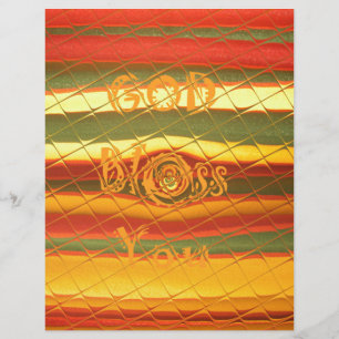 Merry Christmas God Bless You Colours Design Custom Letterhead