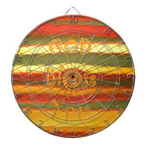 Merry Christmas God Bless You Colours Design Dartboard