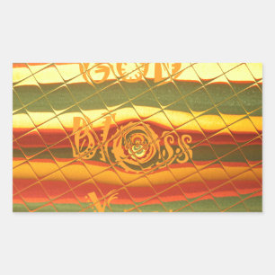 Merry Christmas God Bless You Colours Design Rectangular Sticker